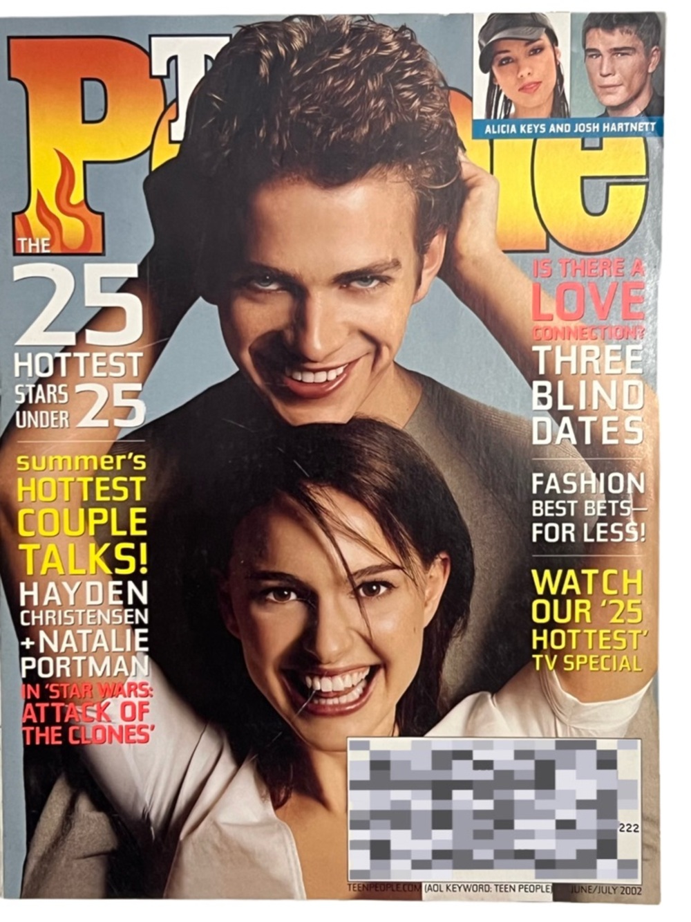 Vintage Teen People Magazine June/July 2002 Hayden Christensen & Natalie Portman